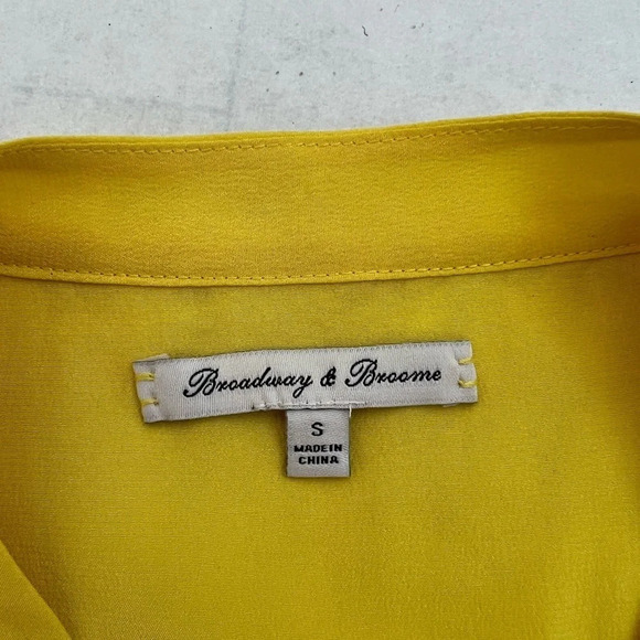 Anthropologie Broadway and Broome Yellow Women’s Silk Sleeveless Top Size Small - Picture 8 of 8